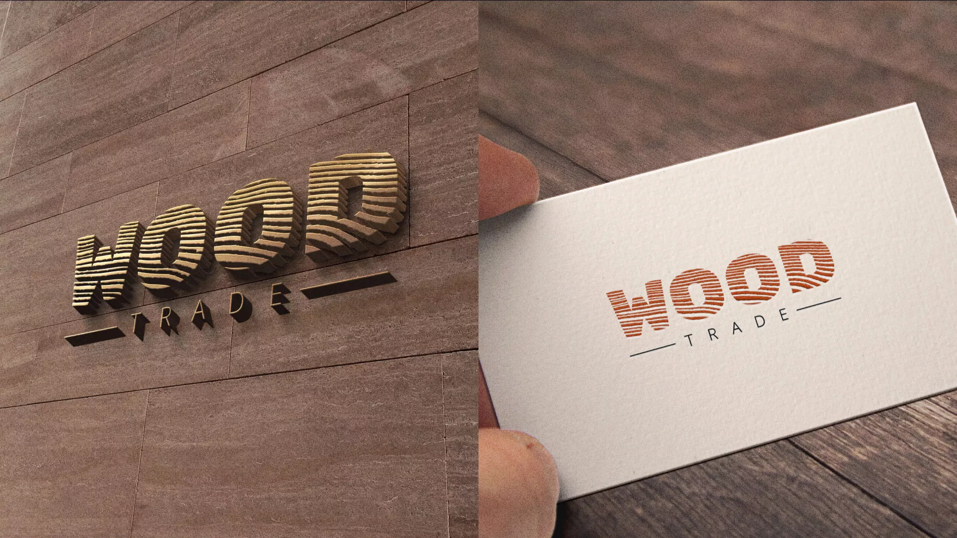 Разработка логотипа для компании «Wood Trade» в Покачах